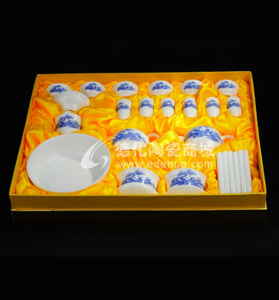 25頭蘭童子茶具/德化陶瓷/功夫茶具/商務(wù)禮品