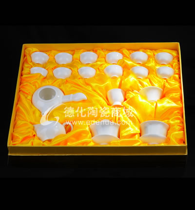 18頭象牙白茶具/德化陶瓷/功夫茶具/商務(wù)禮品