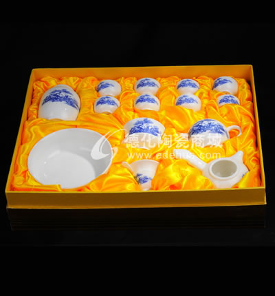 15頭蘭童子茶具/德化陶瓷/功夫茶具/商務禮品