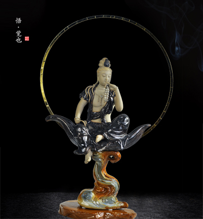一瓣心香德化陶瓷传统佛像人物雕塑家居佛堂供奉工艺摆件