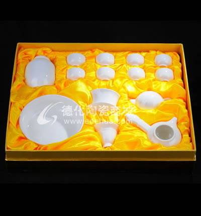 15頭象牙白茶具/德化陶瓷/功夫茶具/商務(wù)禮品
