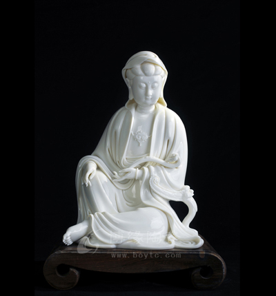 如意觀音德德化白瓷傳統(tǒng)坐像觀世音菩薩家居佛堂供奉擺件