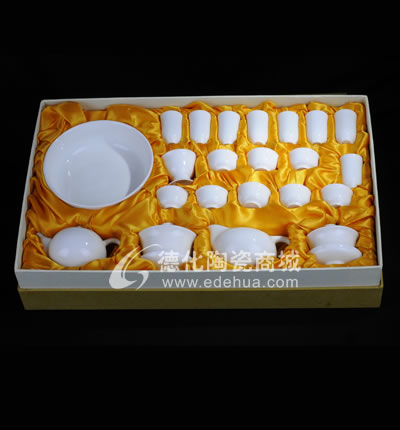 22頭象牙白茶具/德化陶瓷/功夫茶具/商務禮品
