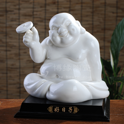 好日子02德化白瓷人物雕塑家居辦公店鋪商務禮品招財工藝擺件