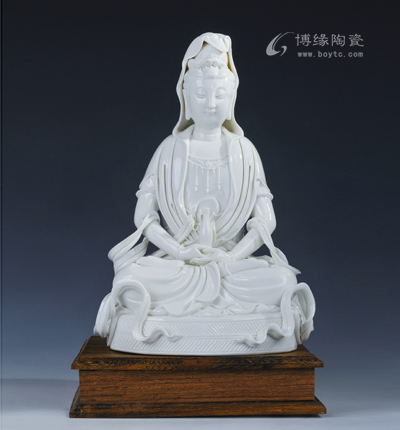 凈瓶觀音德化白瓷大號坐像凈水瓶觀世音佛像供奉工藝品客廳擺件