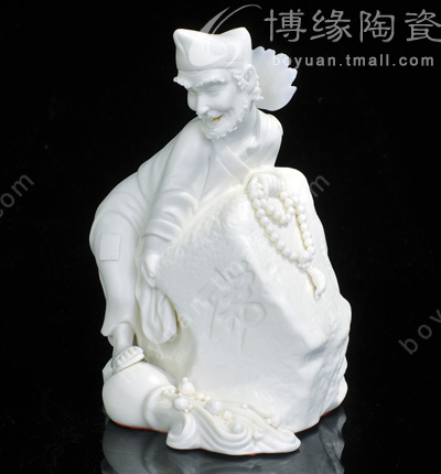 博緣陶瓷雕塑藝術(shù)陶瓷德化瓷雕陶瓷工藝品擺件小濟(jì)公
