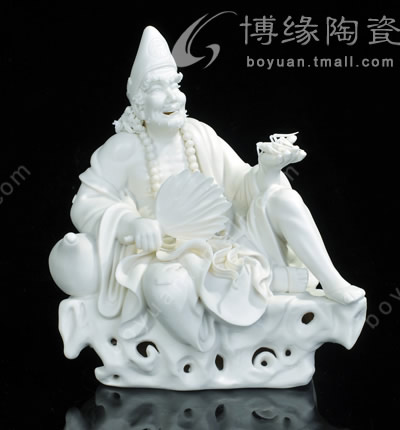 博緣陶瓷雕塑藝術(shù)陶瓷德化瓷雕陶瓷工藝品擺件濟(jì)公戲蟋蟀