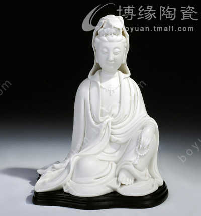 博緣陶瓷德化陶瓷觀音佛像瓷塑擺件自在觀音