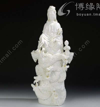博緣供奉瓷德化陶瓷觀音佛像宗教禮品九龍滴水觀音