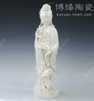 博緣供奉瓷德化陶瓷觀音佛像宗教禮品滴水觀音