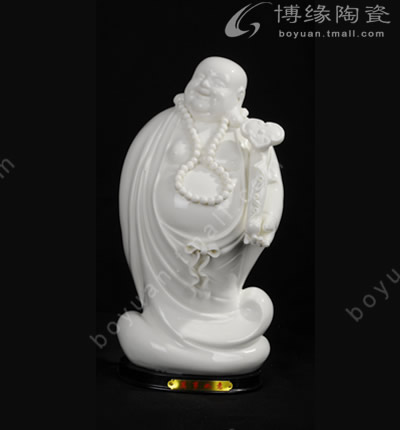 萬事如意笑佛德化白瓷彌勒佛家居辦公工藝擺件商務禮品