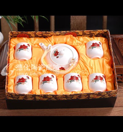 富貴牡丹吉祥壺7入