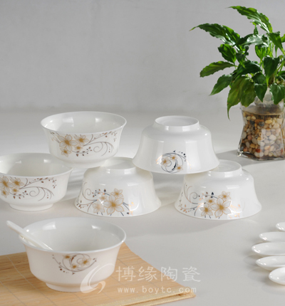 星月神話富貴碗家庭實用型德化白瓷禮盒裝陶瓷餐具
