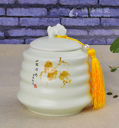 亞光竹節茶葉罐典雅茶葉罐