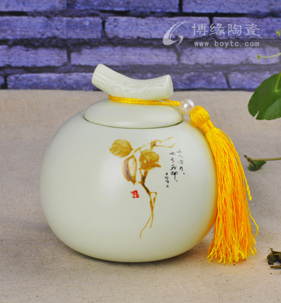 亞光彎枝茶葉罐典雅茶葉罐
