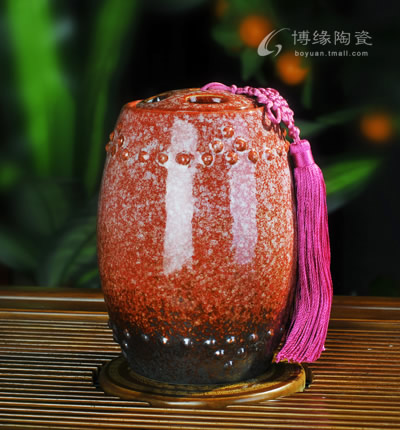 博緣茶葉罐茶具大號純手工密封罐裝小#腰鼓