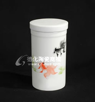 手繪金魚茶葉罐