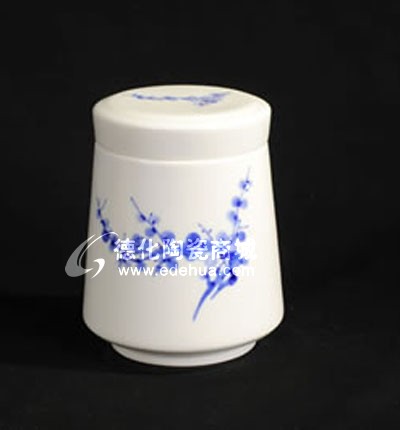 手繪梅花茶葉罐