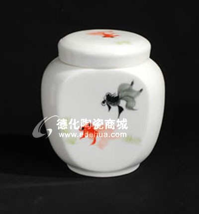 手繪金魚茶葉罐