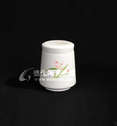 手繪蘭花茶葉罐