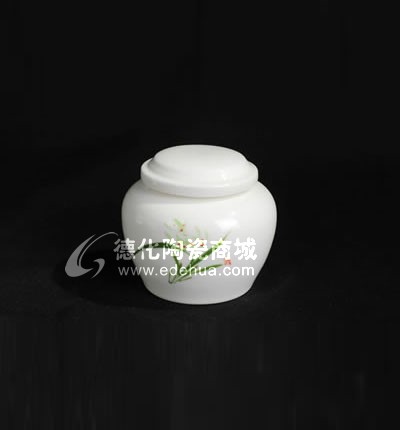 手繪蘭花茶葉罐
