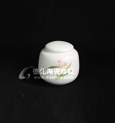 手繪蘭花茶葉罐