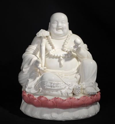 坐蓮彌勒佛/德化陶瓷/陶瓷彌勒/宗教禮品