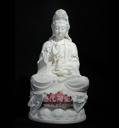 花邊觀音/德化陶瓷/陶瓷觀音/宗教禮品/居家擺件
