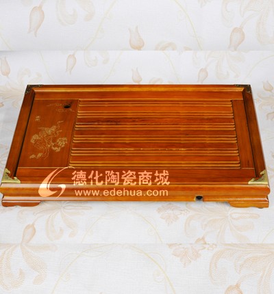 松鶴延年木制茶盤/高檔茶盤/茶具套裝/木制茶具