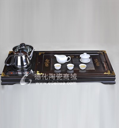 雙龍戲珠木制茶盤/高檔茶盤/茶具套裝/木制茶具