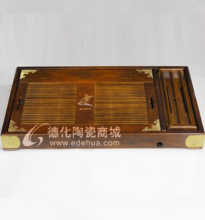 麻姑獻壽木制茶盤/高檔茶盤/茶具套裝/木制茶具