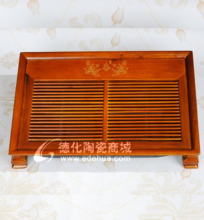 鳳賞牡丹木制茶盤/高檔茶盤/茶具套裝/木制茶具