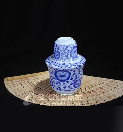 青花溫酒壺