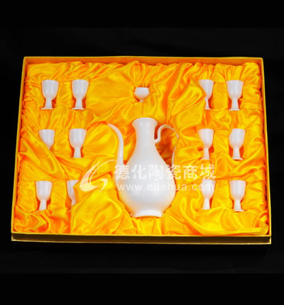 象牙白酒具/德化陶瓷/陶瓷酒具