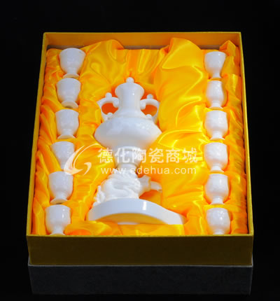 象牙白全自動酒具/德化陶瓷/陶瓷酒具
