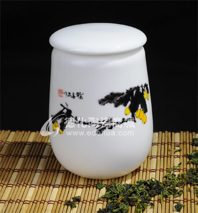 枇杷1#茶葉罐/德化陶瓷/茶葉罐/茶具