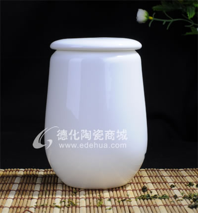 象牙白1#茶葉罐/德化陶瓷/茶葉罐/茶具