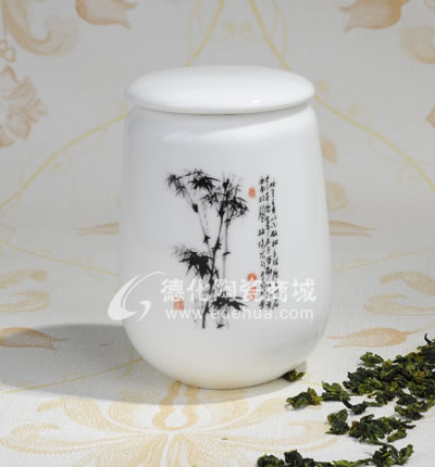 黑竹1#茶葉罐/德化陶瓷/茶葉罐/茶具