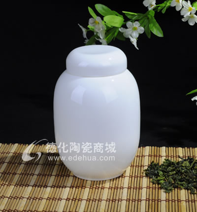 象牙白2#天球茶葉罐/德化陶瓷/茶葉罐/茶具