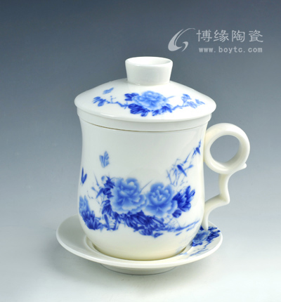 四件杯會議杯青花個人杯訂彩