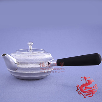 芋形紋木柄泡茶壺