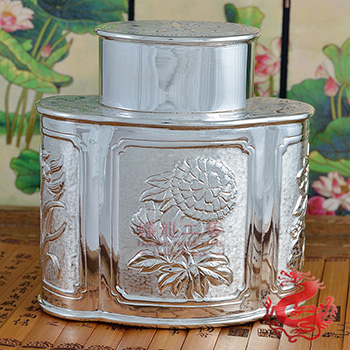 四季花茶葉筒