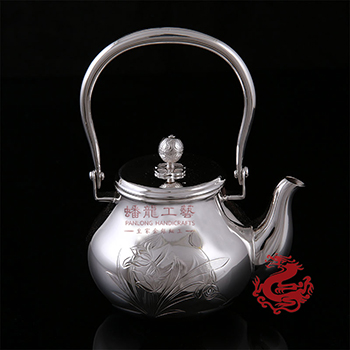 蘭花寶袋提梁泡茶壺