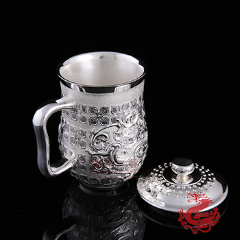 錦花瑞龍水杯