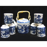 7頭蘇州園林橋壺茶具
