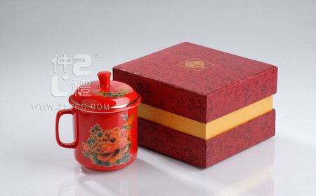 中国红牡丹单杯