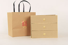 一斤云山抽屜簡易盒(金)