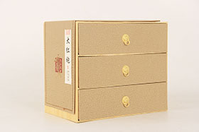 一斤大紅袍云山抽屜簡易盒(金)