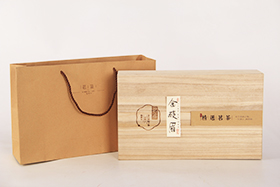 茗器金駿眉4罐裝木禮盒(本色)
