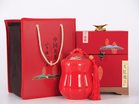 半日閑云單罐大號大紅袍禮盒(紅)